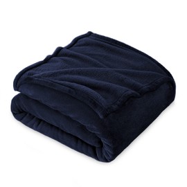 Cuddly, Fluffy Blanket, 130 x 160 cm - Small Fleece Sofa & Couch Blankets - Super Soft, as Sofa Throw, Blue