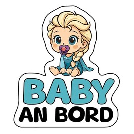 Baby on Board Aufkleber Auto, Prinzessin, Wetterfest und UV-Beständig aufkleber auto, Sticker Baby