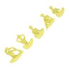 5 Pcs Yoga Statue Simple Style Yellow Attractive Decorative Durable