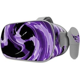 Decal Style Skin Wrap Compatible with Oculus Go Headset - Alecias Swirl 02 Purple (Oculus NOT Included)
