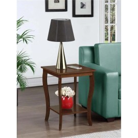 Convenience Concepts American Heritage Square End Table in Espresso Wood Finish