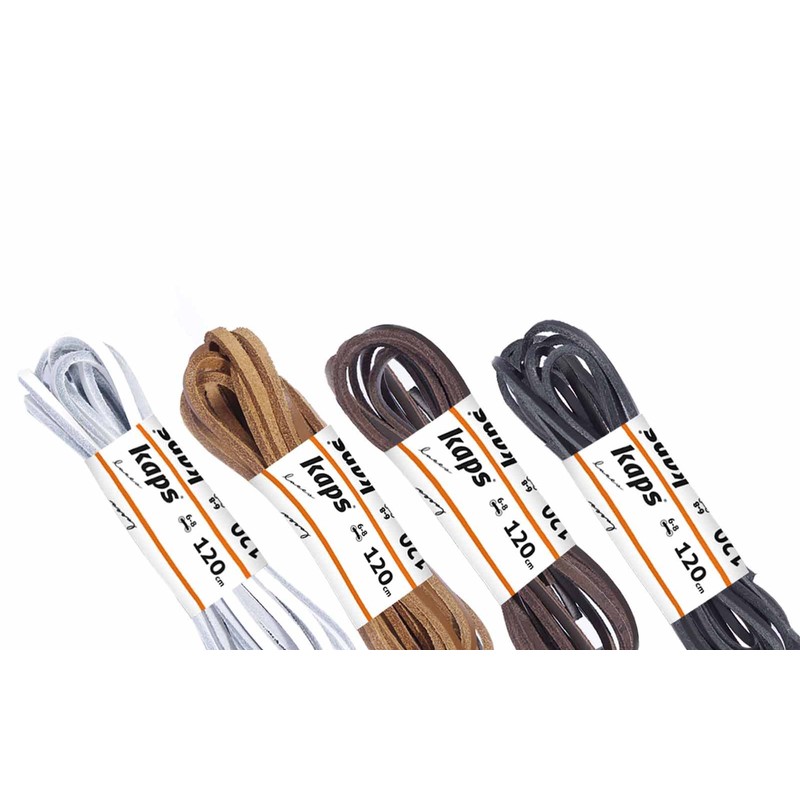 Kaps Leather Laces, 100% genuine quality leather shoe boot laces,