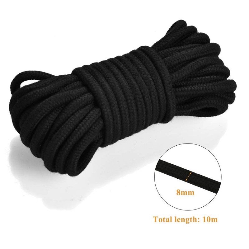 8 mm Cotton Cord, Pack of 3, Cotton Rope, 10