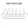 Stainless Steel Barbecue Bracket Rib Rack Barbecue Grilling Rack Non