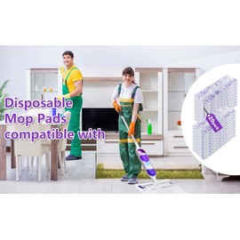 Compatible with Swiffer Powermop, Textured Surface Disposable Mop Pads, Vacuum Packed in (20)