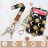 2-in-1 ID Badge Holder & Lanyard Wallet, Sun Moon Lanyard