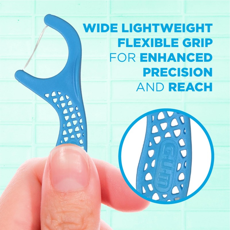 GUM Advanced Care Floss Picks - Dental Flossers for Adults