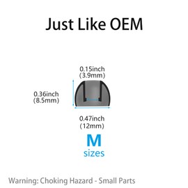 Vykyntow Replacement Earbud Tips Compatible with JBL Endurance Peak 3/Vibe Beam/Tune 310C/Endurance Race/Vibe Buds, Silicone Ear Tips, Fits in Case, M Size 6 Pairs, with 3-in-1 Cleaner Kit