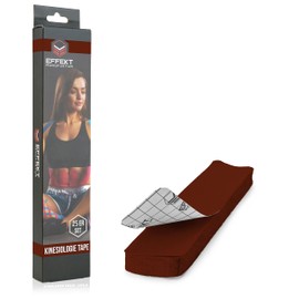 Effekt Pre Cut Kinesiology Tapes Waterproof (25 cm x 5 cm), 50 Strips - Elastic Physio Tape for Muscle Support and Injury Recovery, Medical Tape, Breathable Sports Tape (Blue + Black)