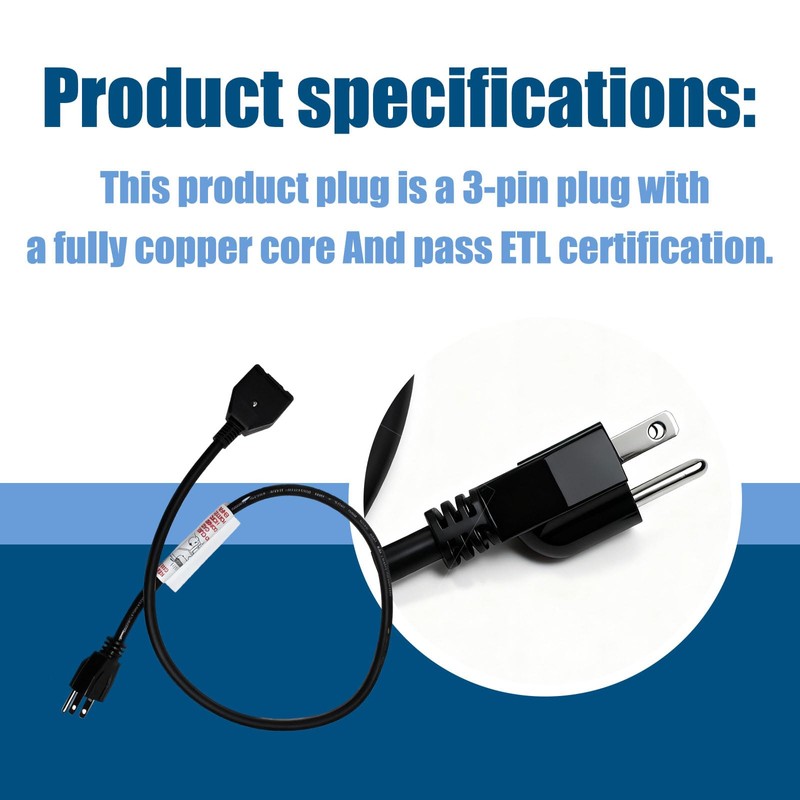 Removable Safety Magnet Power Cord Replacement for 10 Liter XL