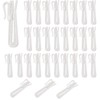 TA-VIGOR 30Pcs Curtain Hooks Adjustable, Plastic Lift Curtain Tape Hooks