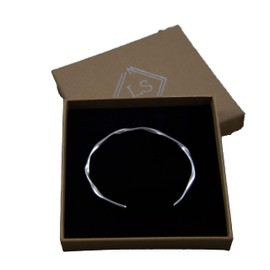 Medium twisted cuff bangle - minimalist bangle - Rolling waves cuff - Sea inspired - surf girl - Sterling Silver hallmarked - hand made in Cornwall - size medium