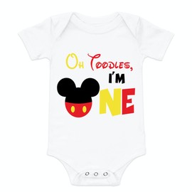 Oh Toodles I'm One Birthday Shirt First Birthday Shirt Boy and Girl Mickey Birthday Onesie 1st Birthday Outfit Boy Mickey Shirt Mickey Birthday Outfit Mickey Shirt for Birthday Boy (12m)