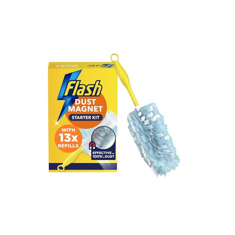 Flash Duster Dust Magnet Starter Kit (1 Handle + 13