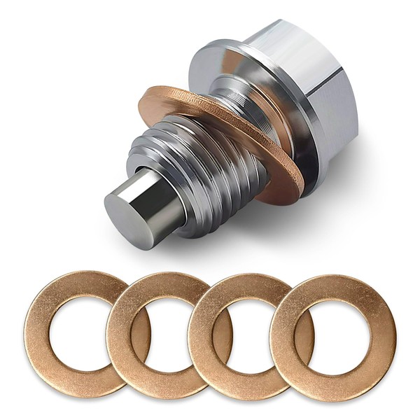 Gseigvee 1 Piece Aluminum Engine Oil Drain Plug, Sump Drain