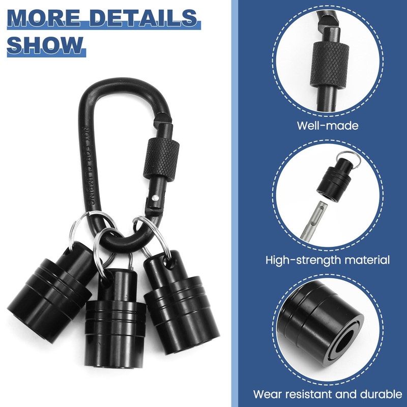 Limnyves 3pcs SDS Shank Bit Holder Keychain Quick Change Extension
