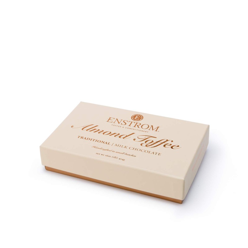 Enstrom Milk Chocolate Almond Toffee 1lb box | Handcrafted |