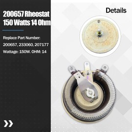200657 Rheostat 150 Watts 14 Ohm Fit for Miller Bobcat 250 225 225NT 250FE 250NT Welder Replace 207177 233060