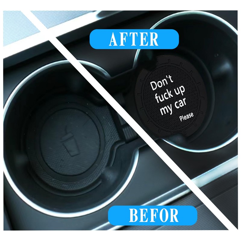 Luminuti 2 Pcs Car Cup Holder Coaster, Car Cup Holder