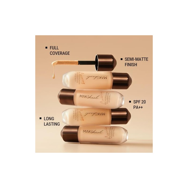 Makeheal Foundaiser Foundation Matte Finish Base Líquida Aplicador Cobertura Total