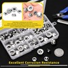 Mardatt 80Pcs Push on Pushnut Cap Stud 1/2", 1/4", 5/16",