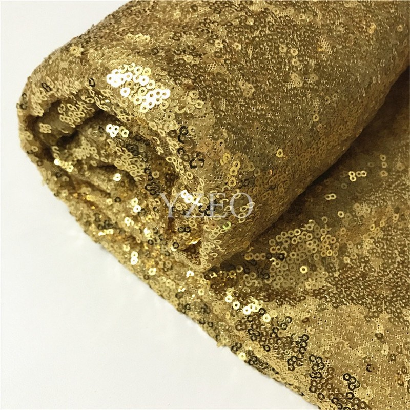 YZEO Gold 50"*72" Sequin Tablecloth Home Wedding Event Party Banquet