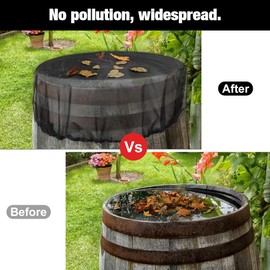 mizikuu Pack of 2 Rain Butt Net, 95 cm Rain Butt Cover, Adjustable Protective Cover with Drawstring Rain Barrel Net, Mosquito Protection from Leaves, Mosquitoes and Mosquito Larva