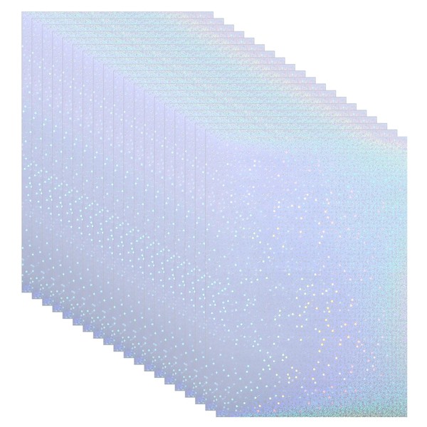 PATIKIL 8.3x5.8 Holographic Sticker Paper, 20Sheets A5 Polypropylene Self-Adhesive Transparent