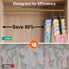 Whitmor Space Saving Pant Hangers, Foldable 5 Tier Closet Organizer