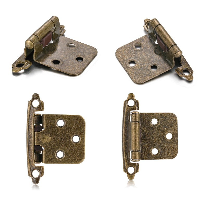 Vallecloud 10 Pack (5 Pair) Antique Brass Self Closing Cabinet