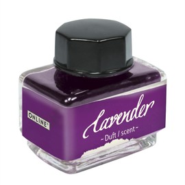 Online 17064/3 Ink of The Senses Lavender, Ink Colour Lilac, with Scent, Ink Bottle 15 ml, in Packaging