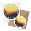 1 x Greeting Card & 10 cm Round Sticker Set