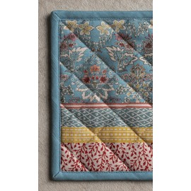 Maison d' Hermine Hotpads 100% Cotton Set of 2 Pot Holder 8"x8" with Loop Heat Resistant Kitchen Pot Holders Grilling Microwave Barbeque Handling Hot Pans, Marquise-Spring/Summer