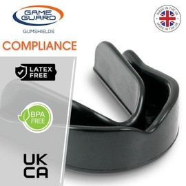 GAME GUARD – 10 x Boil & Bite Mouth Guards/Gum Shields – Mouldable Mouthguards/gumshields - Adult/Senior – for School & Clubs, Rugby, Hockey, GAA (Black)