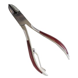 KUTZ Stainless Steel Heavy Duty Nail Cutters | Rosewood Handles | 5" Length & 5/8" Precision Nose Tip | Spring Action Mechanism | Ideal for Professional & Personal Grooming
