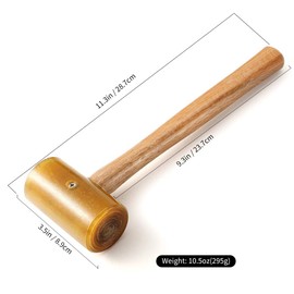 WUTA Rawhide-head Mallet Leather Hammer Stamping Jewelry Leather Worker Craft Tool Good buffering capacity 48mm