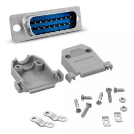 OEM 10 Piezas Conector Db15 Macho Para Soldar Con Cubierta