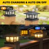EXCMARK 4x4 Solar Post Cap Lights, 4 Pack Fence Deck