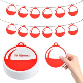 50 Pcs Paper Bobbers Decorations Paper Bobber Cut Outs Bobbers Decorations Birthday Gone Fishing Birthday Party Supplies Fishing Pole Party Favors