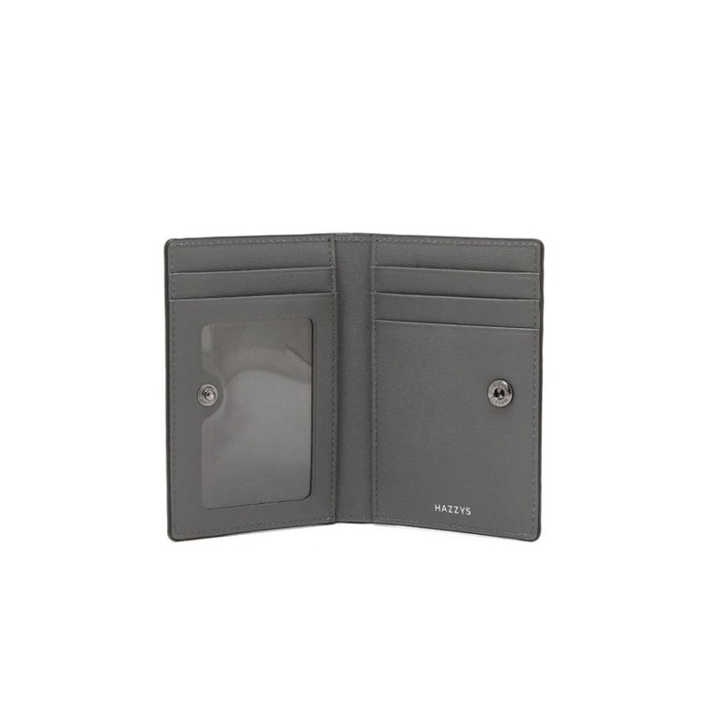 Hazzys Men's Accessory Black Contrast Point Leather Card Wallet HJHO6F336BK
