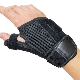 LUSAS Thumb Supporter, Recommended for Osteopathic Teachers, Thumb Fixation, CM Joints, Base of Thumb, Fracture, Dislocation, Rehabilitation, Breathable, Mesh, One Size Fits Most (Left and Right Use)