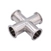 DERNORD 4 Way Cross Clamp Fits 1.5" Tri-clamp Sanitary Fitting