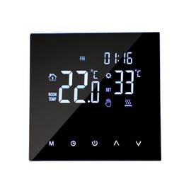 Intelligent Heating Thermostat, Digital Temperature Controller, Touch Screen LCD Display, Weekly Programmable Water Underfloor Heating and Gas Boiler Thermostat, Frost Protection for Home, School,