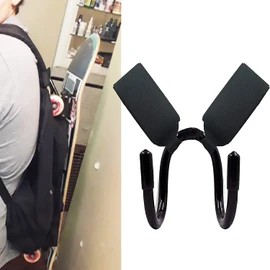 Backpack Strap Clips Skateboard Mount Carrier Hanger,Backpack Attachment Carry Rack Hook Holder for Carrying Cruiser,Longboard,Skateboard,Works Great Easy to Put on Your Backpack