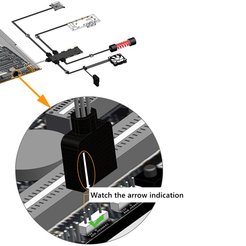 Besvalo ARGB Extension Cable 3 Pin, ARGB Interface Extension Cable,