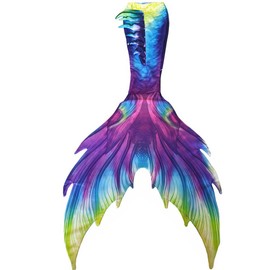 Angel Closet Fabulous Mermaid Tails for Adult Women Men Swimmable Mermaid Tail Beach Costumes Mermaid Swimsuits (Purple,XX-Large)