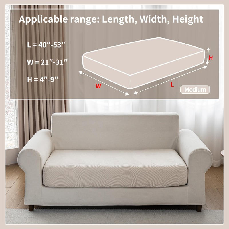 QIANMEW Couch Cushion Covers for Sectional and L Shaped Sofa,