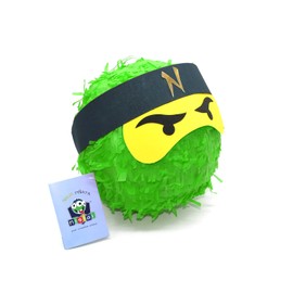 Ninja Pinata - Ideal for Ninja Party - Pinata Gift - Pinata Birthday - Choice of Colours: Green, Black, Blue, Red (Green)