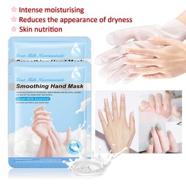 PPPanYiDi Hand Masks Moisturizing Gloves,6 Pairs Hydrating Hand Peel Masks Gift Set for Dry Cracked Hands Care,Long-lasting and Non-greasy Hand Moisturizer Gloves for Women K