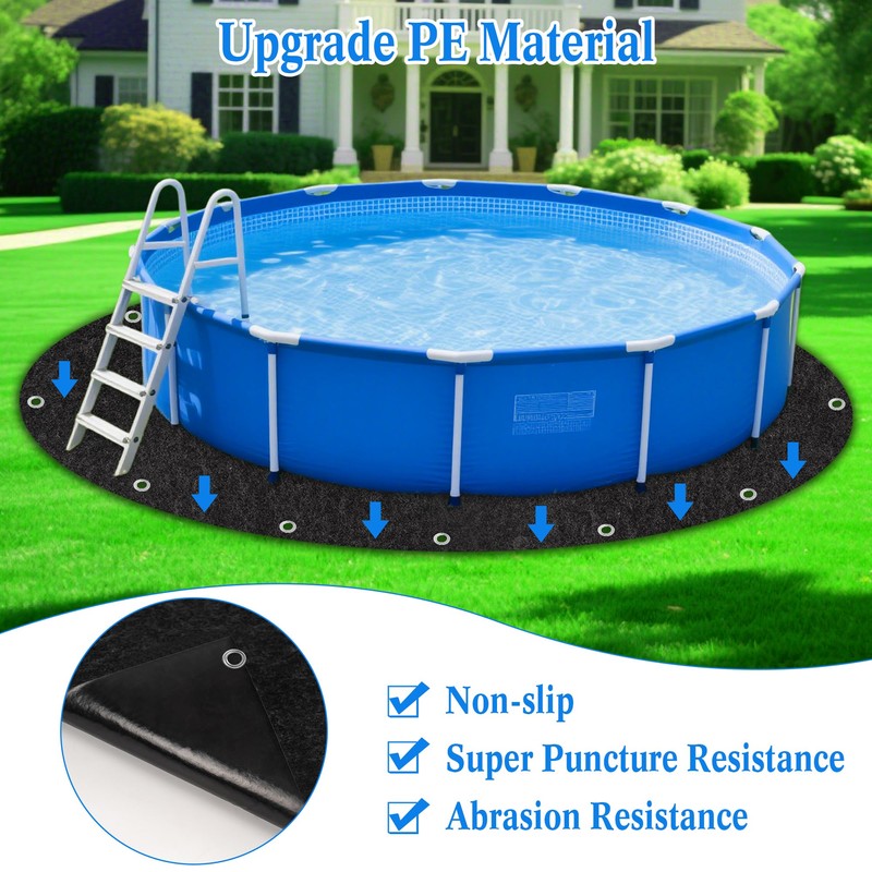 YVVZHOU PANN 300G/M² Thicker Round Pool Pads for Above Ground